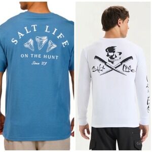 Bundle of 2 Salt Life Mens T-Shirts Size Small